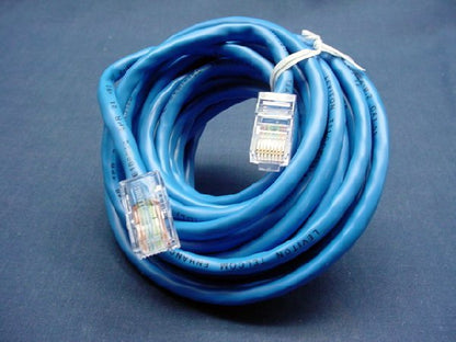 Leviton 52455-15B Blue Cat5 15ft Ethernet Cable Data Patch Cords Network 30-Pack
