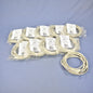 Leviton 52455-15S Gray Cat5 15ft Ethernet Cable Data Patch Cords Network 10-Pack