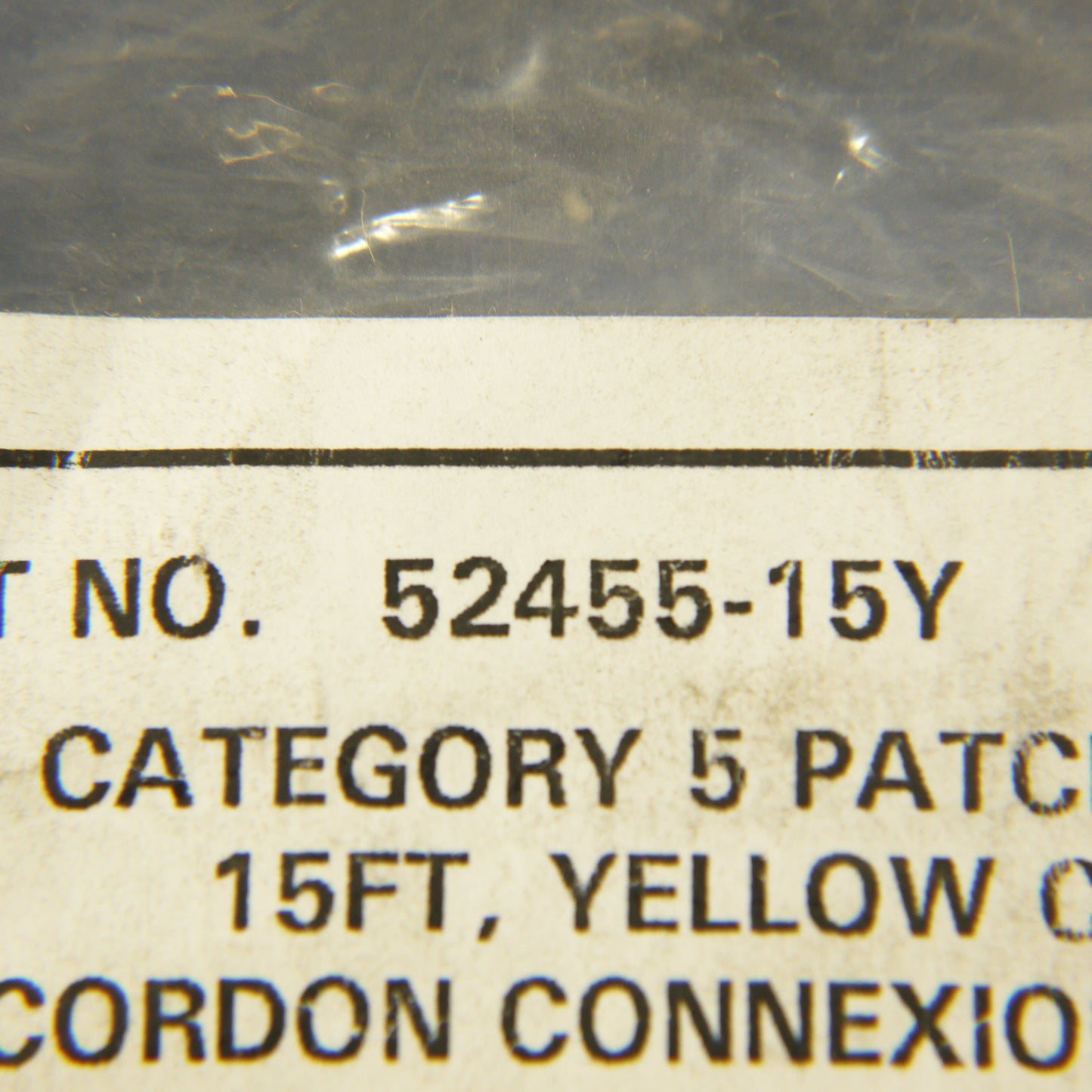 Leviton 52455-15Y Yellow Cat5 15ft Ethernet Cable Data Center Patch Cord Network