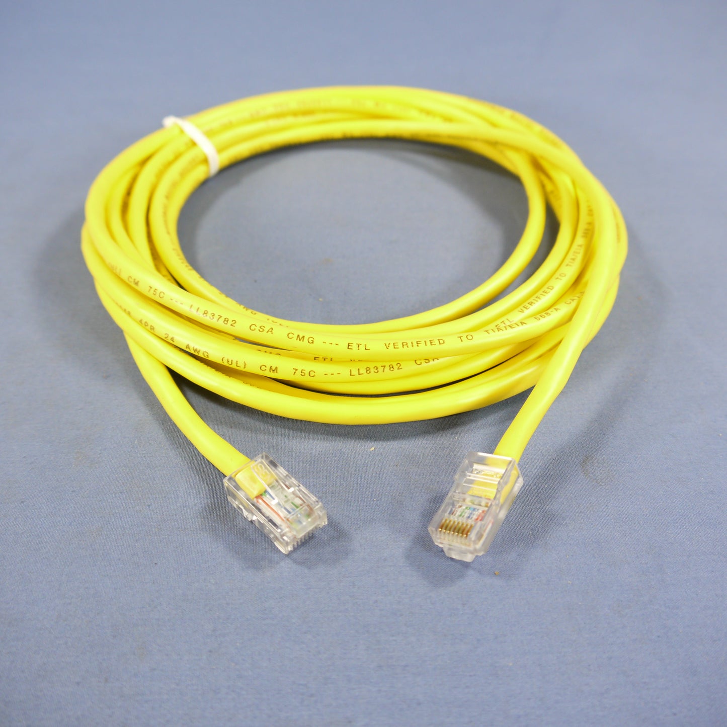 Leviton 52455-15Y Yellow Cat5 15ft Ethernet Cable Data Center Patch Cord Network