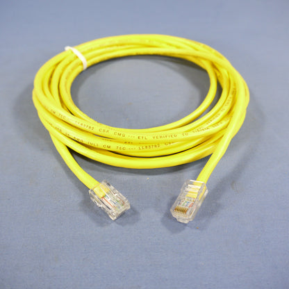 Leviton 52455-15Y Yellow Cat5 15ft Ethernet Cable Data Center Patch Cord Network