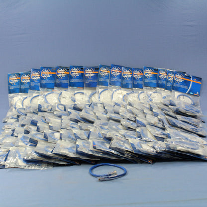 Leviton 52455-1BL Blue Cat5 1ft Ethernet Cable Data Patch Cords Network 100-Pack