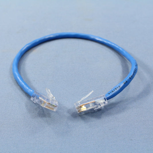 Leviton 52455-1BL Blue Cat 5 1 Ft Ethernet LAN Patch Cord Network Cables 50-Pack
