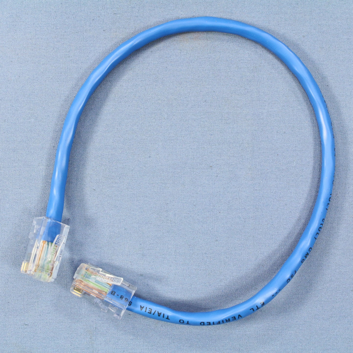 Leviton 52455-1BL Blue Cat 5 1 Ft Ethernet LAN Patch Cord Network Cables 50-Pack