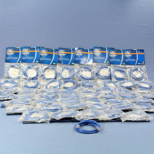 Leviton 52455-3BL Blue Cat5 3ft Ethernet LAN Patch Cord Network Data Cable 50pcs