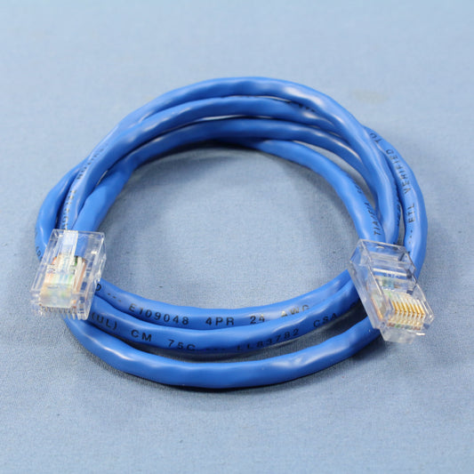 Leviton 52455-3BL Blue Cat5 3ft Ethernet LAN Patch Cord Network Data Cable 50pcs