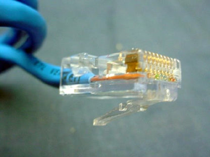 Leviton 52455-3BL Cat5 Blue 3ft Ethernet Cable Data Patch Cords Network 5pcs