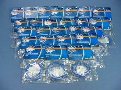 Leviton 52455-3BL Blue Cat5 3ft Ethernet Cable Data Patch Cords Network 25-Pack