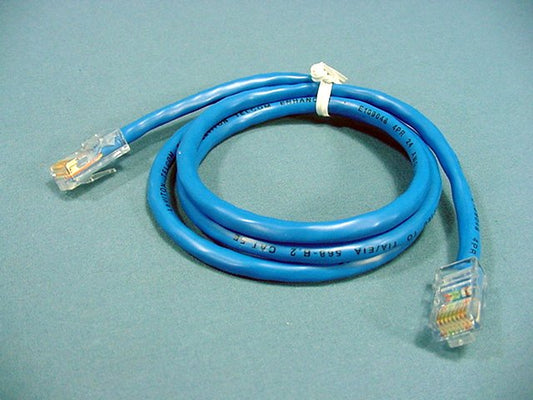 Leviton 52455-3BL Blue Cat5 3ft Ethernet Cable LAN Data Patch Cord Network 8P8C