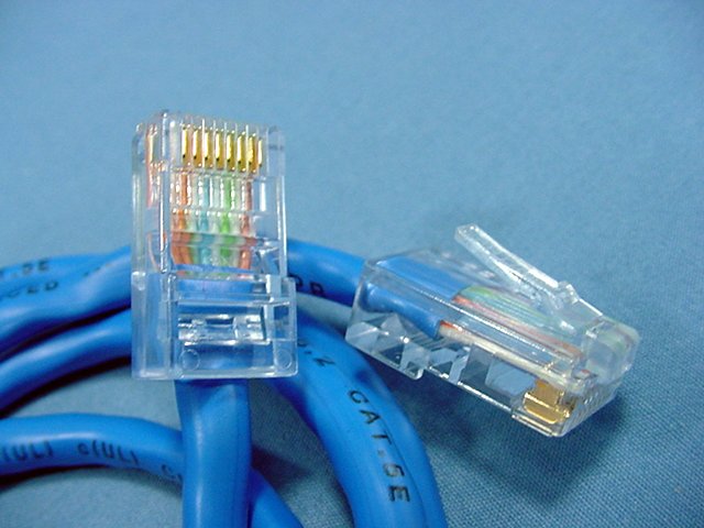 Leviton 52455-3BL Blue Cat5 3ft Ethernet Cable LAN Data Patch Cord Network 8P8C