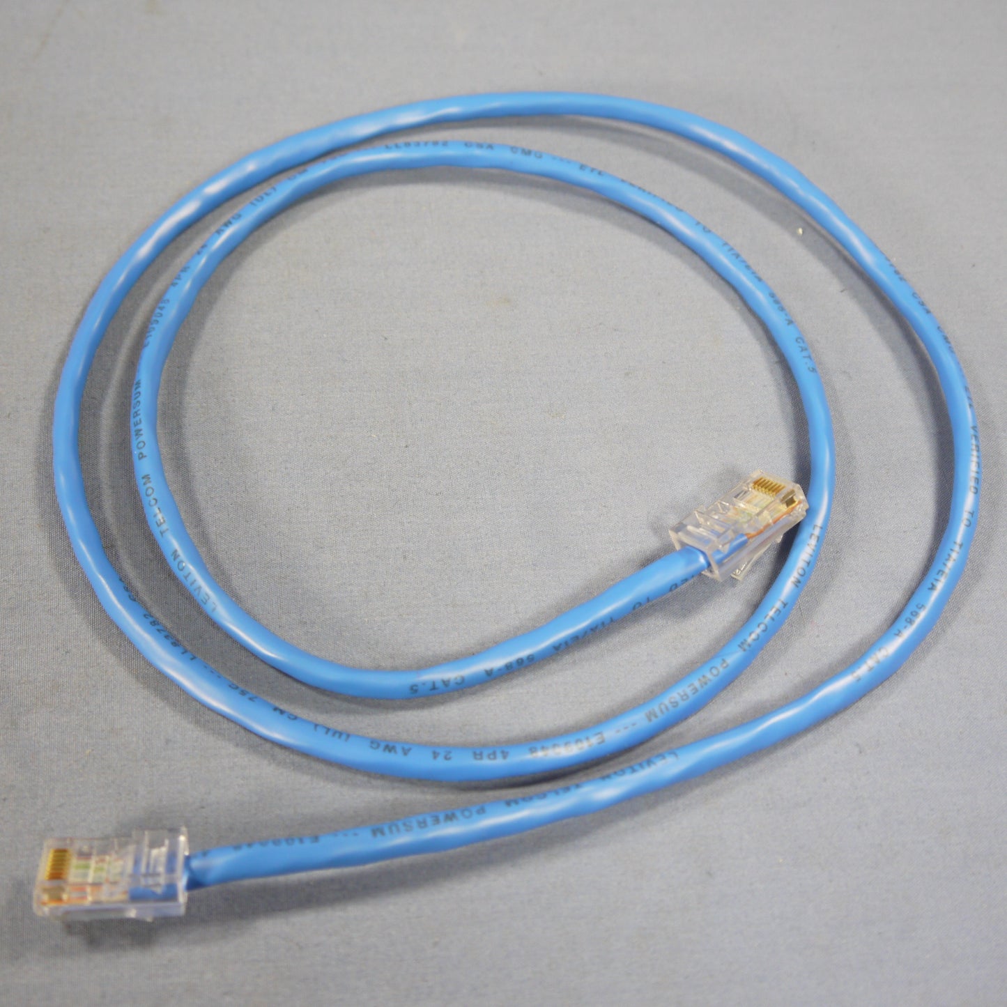 Leviton 52455-3L Blue Cat5 3ft Ethernet Cable LAN Data Center Patch Cord Network