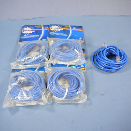 Leviton 52455-7BL Blue Cat5 7ft Ethernet Cable Data Center Patch Cords Network