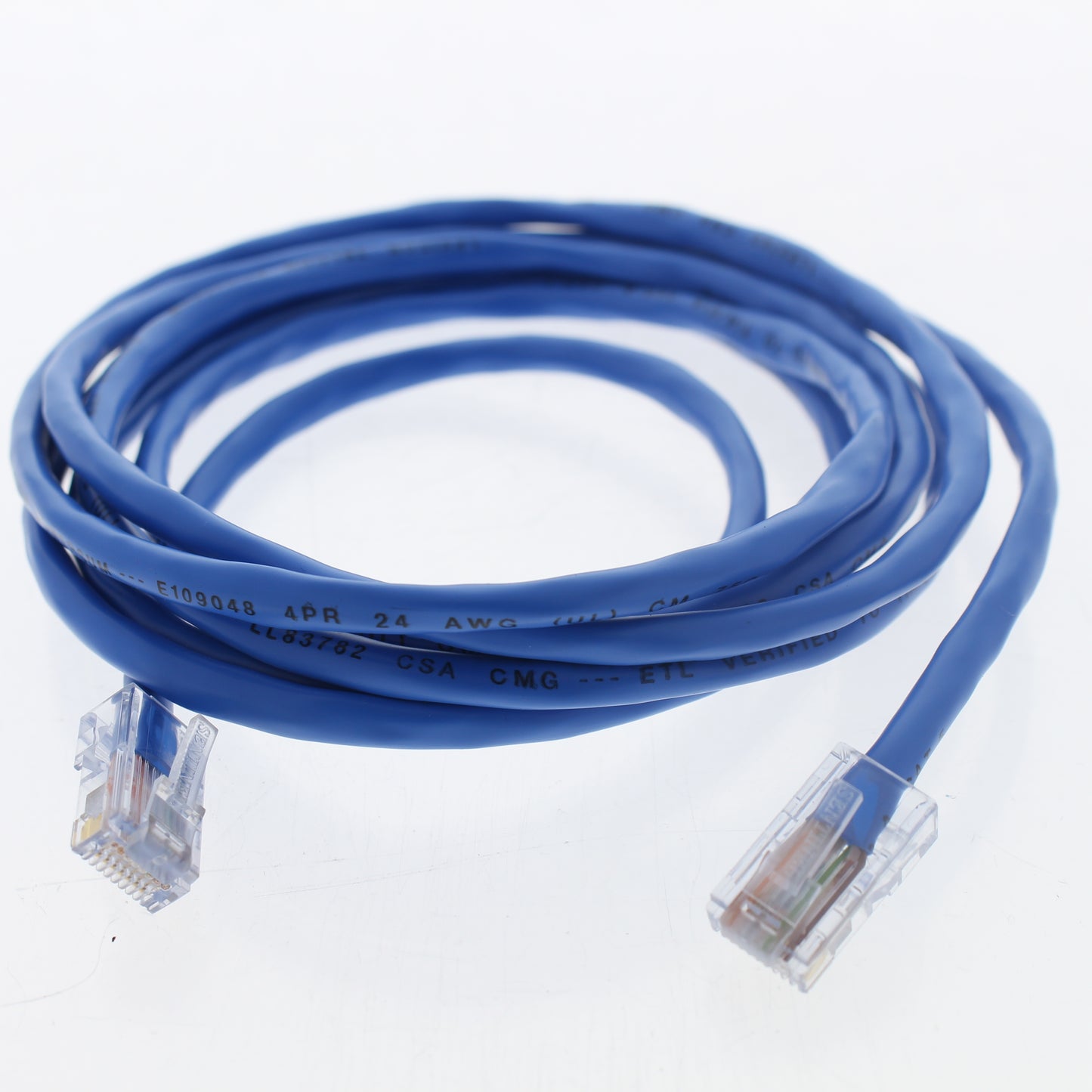 Leviton 52455-7L Blue Cat5 7ft Ethernet Cable Data Center Network 7' Patch Cord