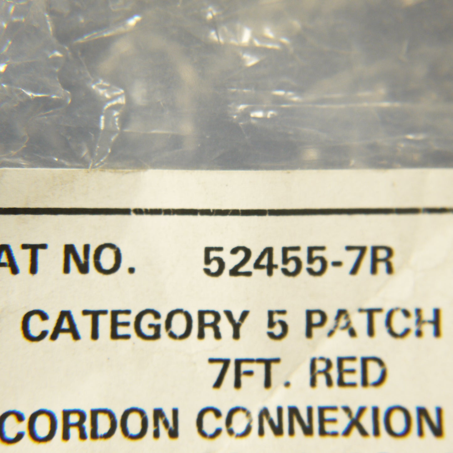 Leviton 52455-7R Red Cat5 7ft Ethernet Cable Data Patch Cord Network Cat5 8P8C