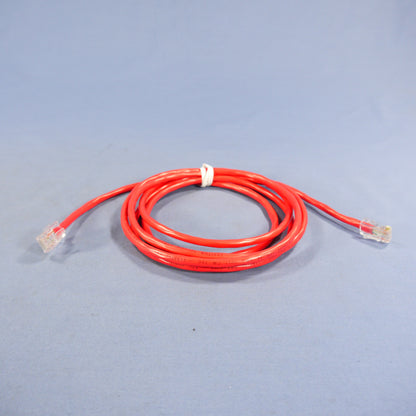 Leviton 52455-7R Red Cat5 7ft Ethernet Cable Data Patch Cord Network Cat5 8P8C