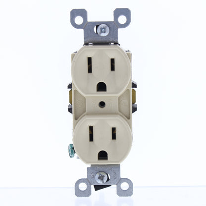 Leviton Scratched Ivory Straight Blade Duplex Receptacle Outlet 5-15R 15A 5248-I