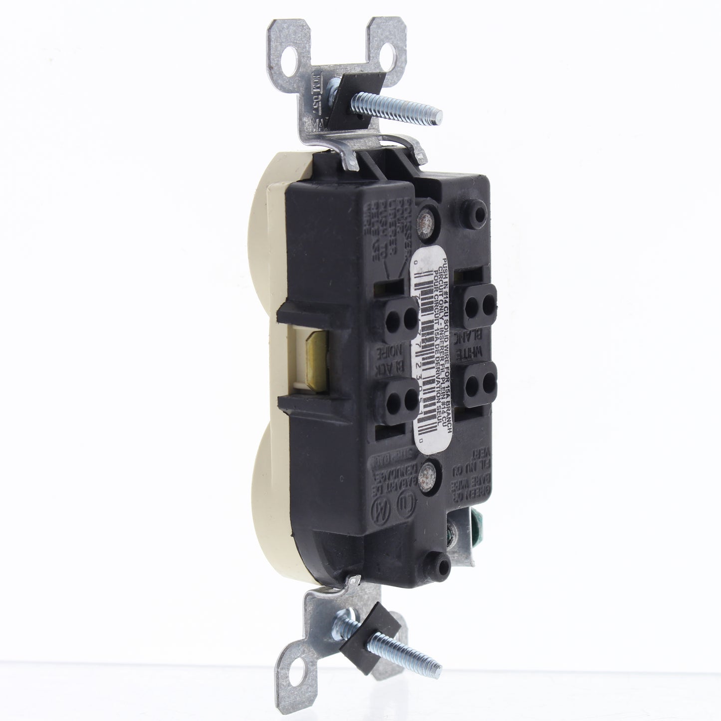 Leviton Scratched Ivory Straight Blade Duplex Receptacle Outlet 5-15R 15A 5248-I