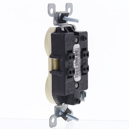 Leviton Scratched Ivory Straight Blade Duplex Receptacle Outlet 5-15R 15A 5248-I
