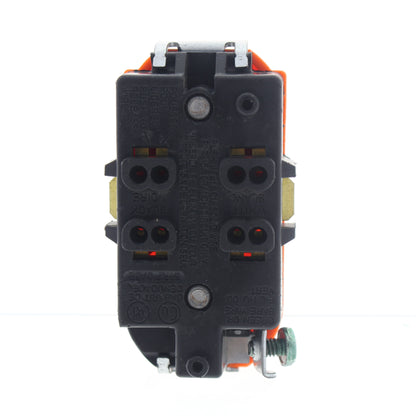 Leviton 5248-OR NO STRAP Orange 15A Residential Duplex Receptacle Outlet 5-15R