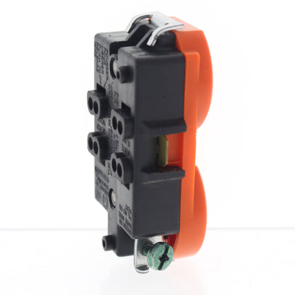 Leviton 5248-OR NO STRAP Orange 15A Residential Duplex Receptacle Outlet 5-15R