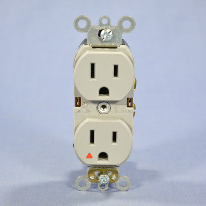 Leviton Gray Iso Ground Industrial Receptacle Duplex 5-15R 15A Bulk 5262-IGG-283