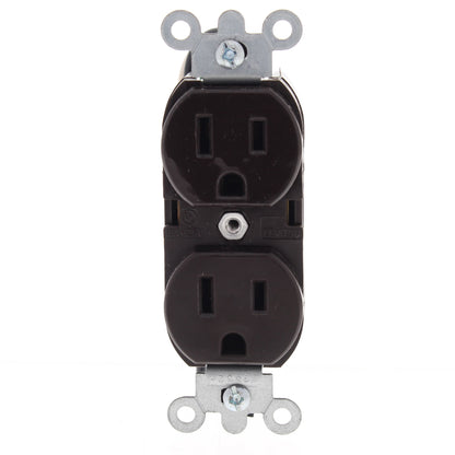 10 Leviton Brown Industrial Receptacles Duplex Outlet Wire Leads 15A 5262-L0
