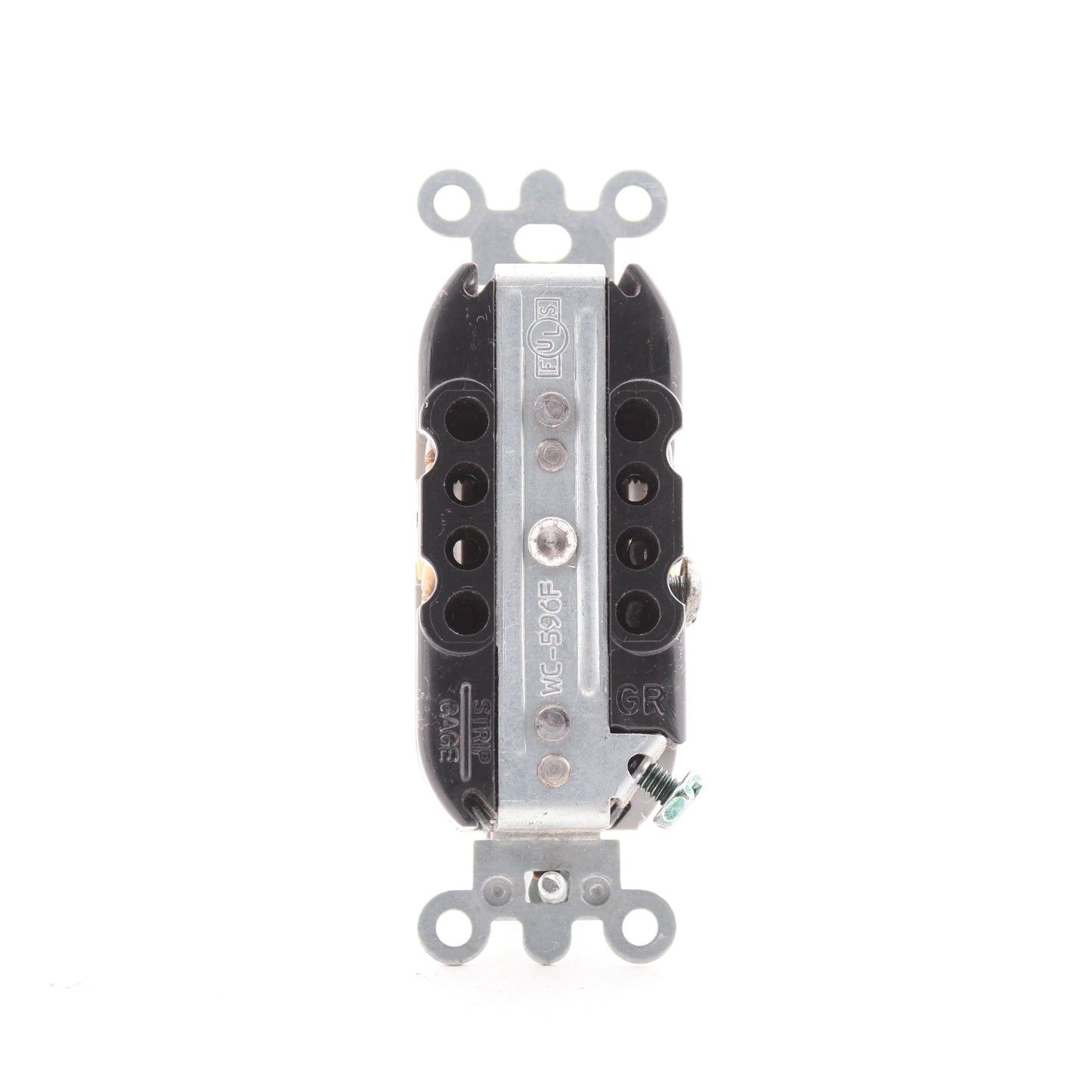 Leviton 5262-SGY Gray 15A Industrial Slim Body Receptacle Duplex Outlet 5-15R