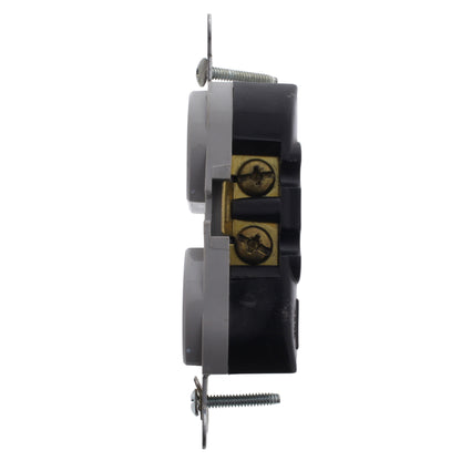 Leviton 5262-SGY Gray 15A Industrial Slim Body Receptacle Duplex Outlet 5-15R