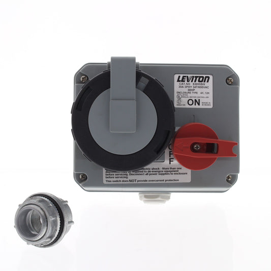 Leviton Pin & Sleeve Non-Fused Interlock Power Switch 30A 347/600V 3�Y 530MI5W