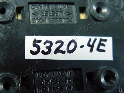 100PK Leviton 5320-4E Black Duplex Receptacle Outlets No Plaster Ears 15A 5-15R
