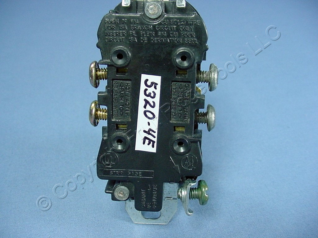 10 Leviton Black Duplex Receptacle Outlet No Plaster Ears 15A 5-15R Bulk 5320-4E
