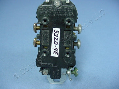 10 Leviton Black Duplex Receptacle Outlet No Plaster Ears 15A 5-15R Bulk 5320-4E