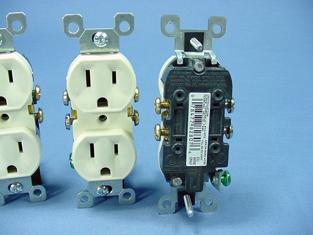10 Leviton Residential Almond Duplex Receptacle Outlets 15A + Unbreakable Covers