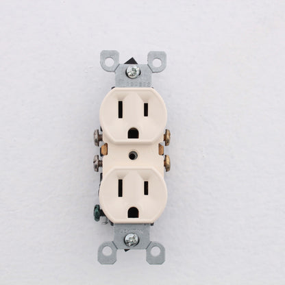Leviton 5320-ACP Almond 15A Duplex Receptacle Outlets 5-15R Residential 10pcs