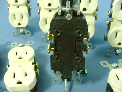 Leviton 5320-AMP Residential Almond Duplex 15A Receptacle Outlets 5-15R 10pk