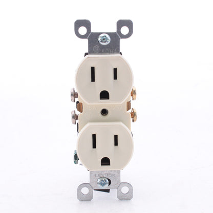 Leviton 5320-AUP Almond Residential Duplex Receptacle Outlet Nema 5-15R 15A 125V