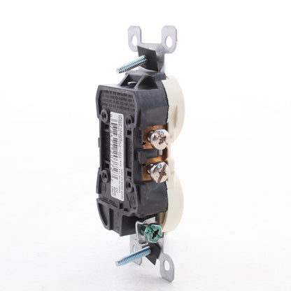 Leviton 5320-AUP Almond Residential Duplex Receptacle Outlet Nema 5-15R 15A 125V