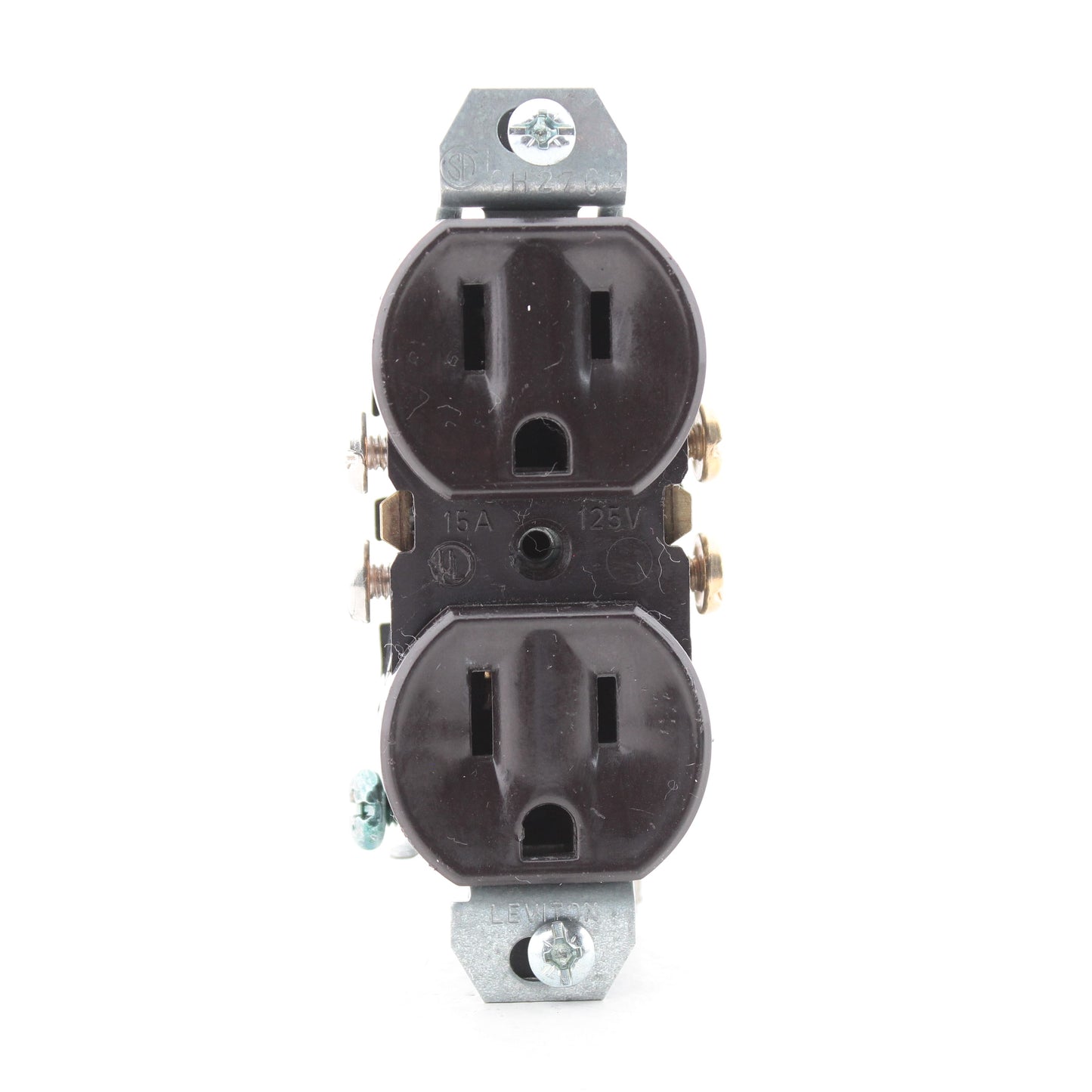 Leviton 5320 Brown 15A Residential Grade Duplex Receptacle Outlet Bulk 5-15R