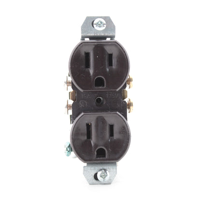 Leviton 5320 Brown 15A Residential Grade Duplex Receptacle Outlet Bulk 5-15R