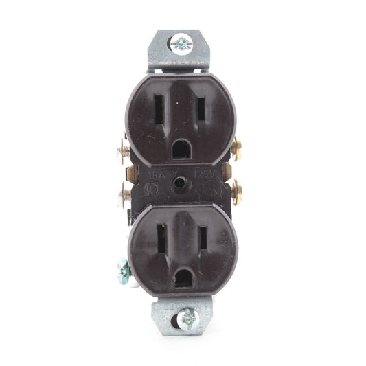 Leviton 5320 Brown 15A Residential Grade Duplex Receptacle Outlet Bulk 5-15R