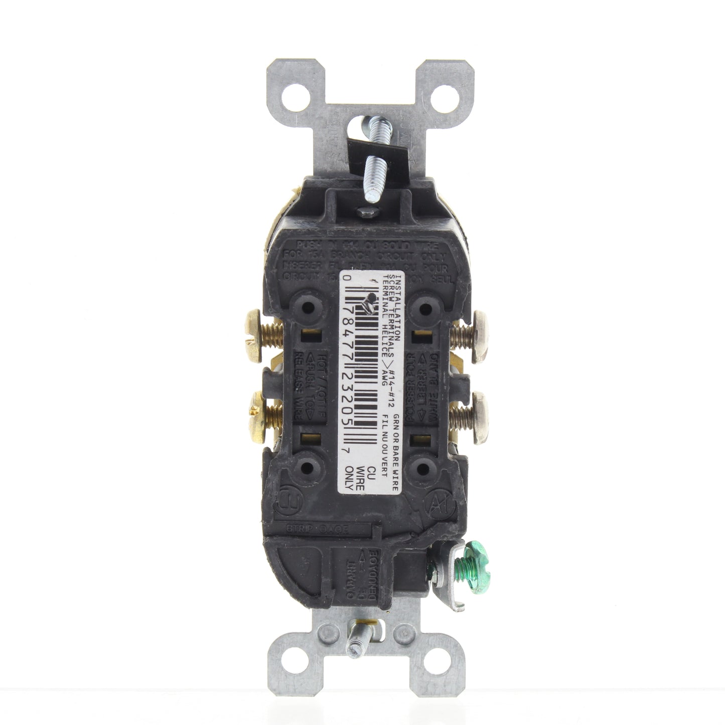 Leviton Ivory Scratched Duplex Receptacle Straight Blade Outlet 5-15R 15A 5320-I