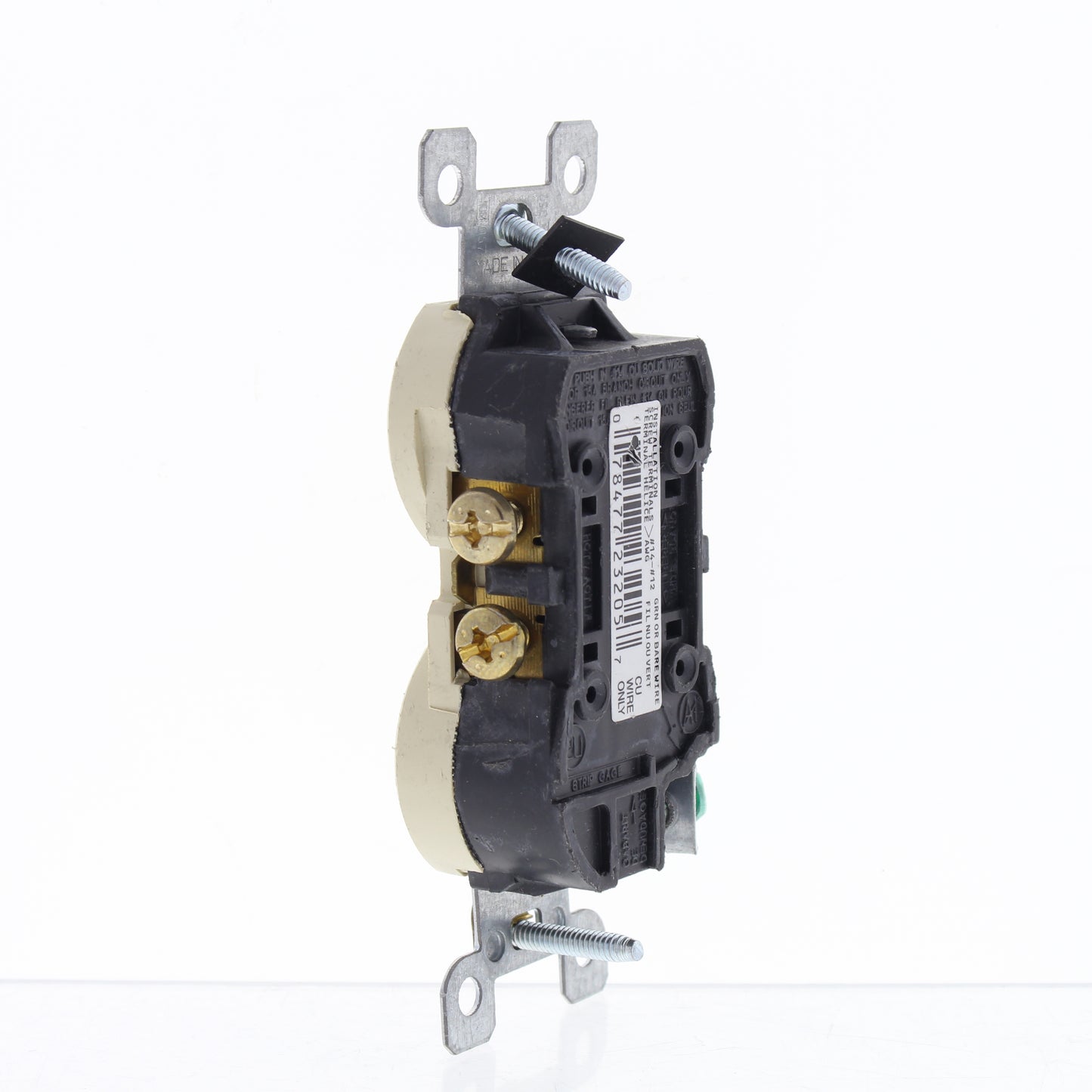 Leviton Ivory Scratched Duplex Receptacle Straight Blade Outlet 5-15R 15A 5320-I