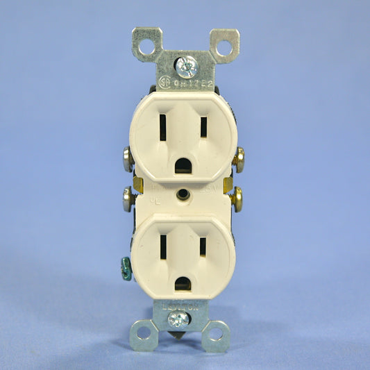 Leviton Light Almond Duplex Receptacle Outlet 15A 125V Nema 5-15R Bulk 5320-T