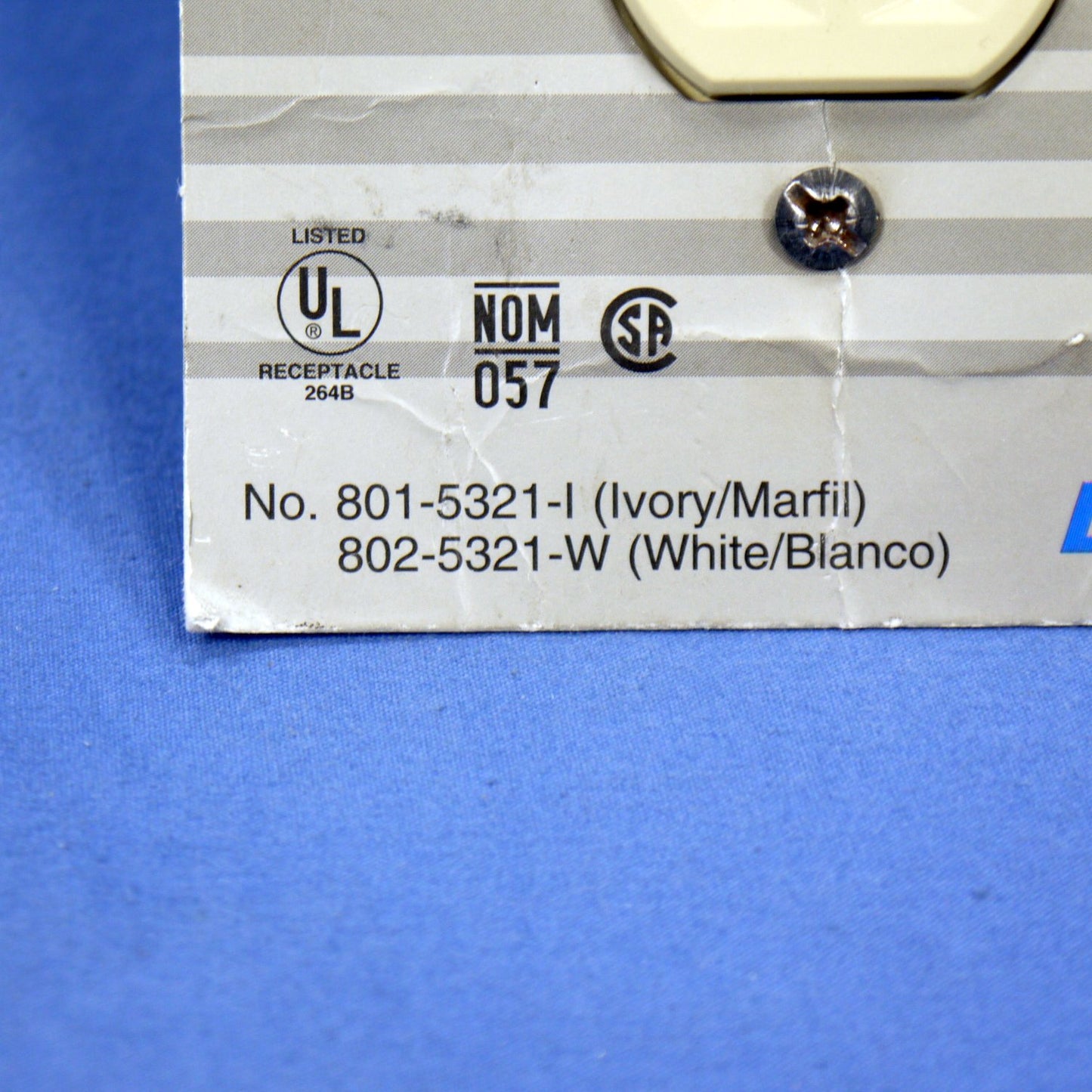 Leviton Ivory Tamper Resistant Duplex Receptacle Outlet 5-15R 15A 125V 5321-I