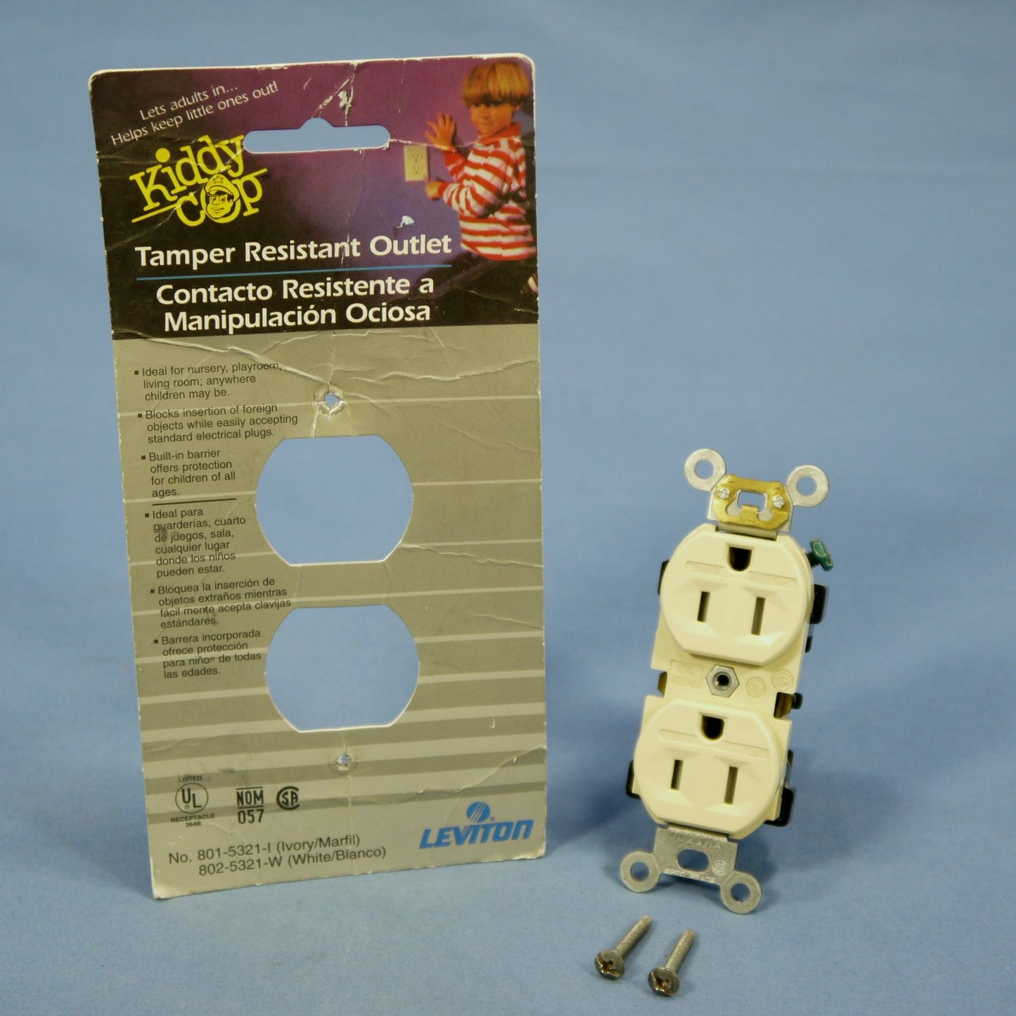 Leviton Ivory Tamper Resistant Duplex Receptacle Outlet 5-15R 15A 125V 5321-I