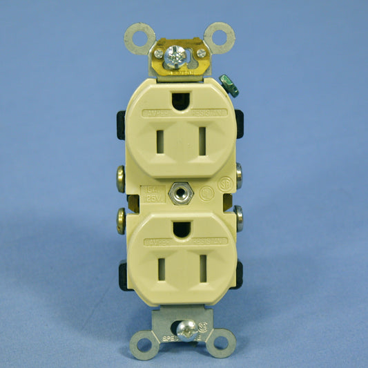 Leviton Ivory Tamper Resistant Duplex Receptacle Outlet 5-15R 15A Bulk 5321-I