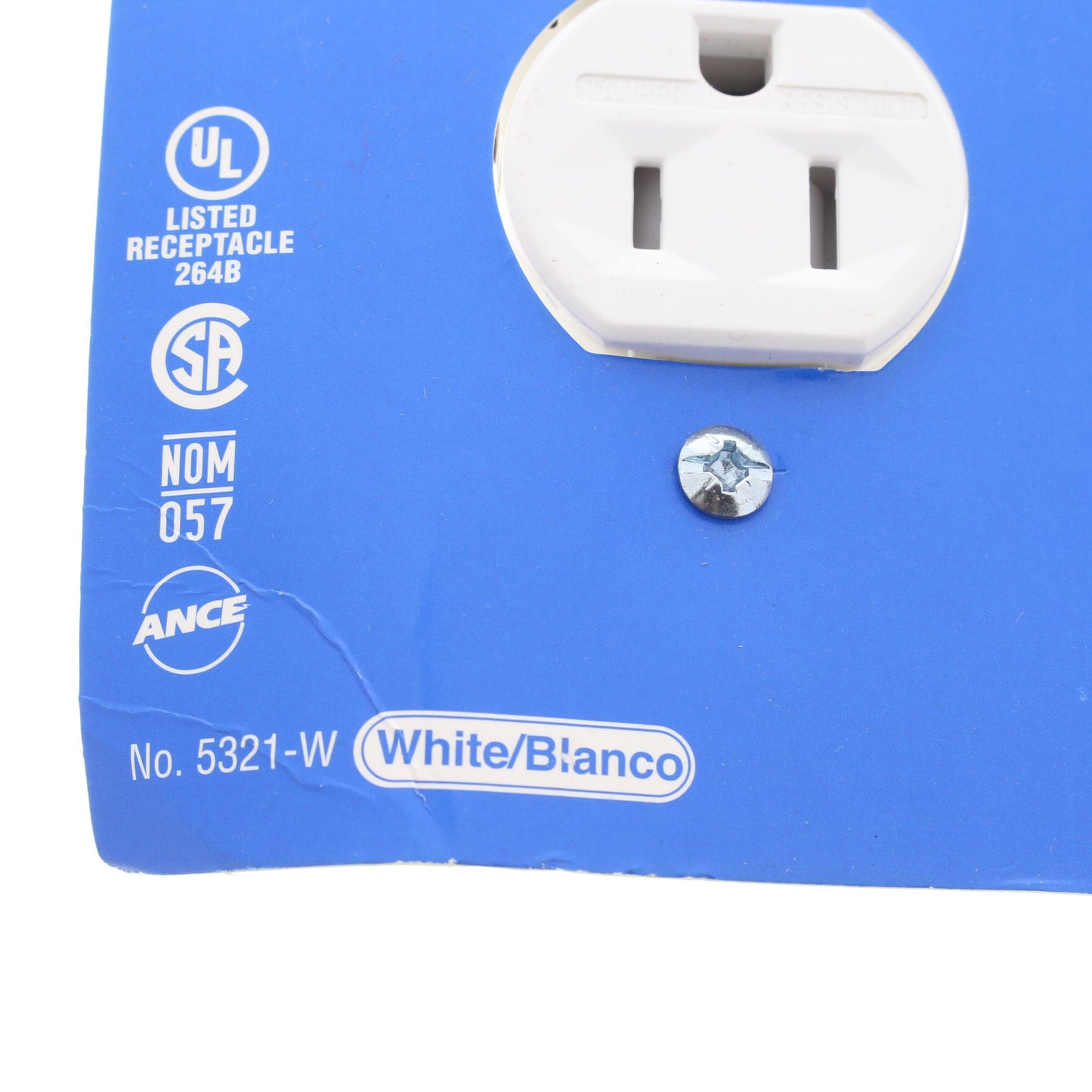 Leviton 5321-W White Residential Outlet Receptacle 5-15R 15A Tamper Resistant