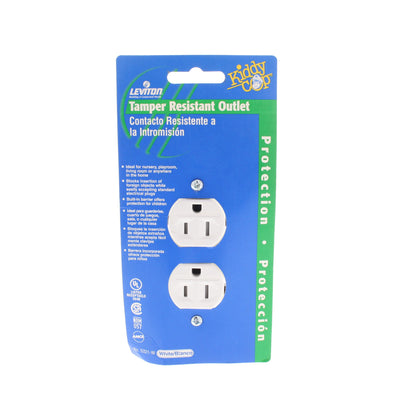 Leviton 5321-W White Residential Outlet Receptacle 5-15R 15A Tamper Resistant