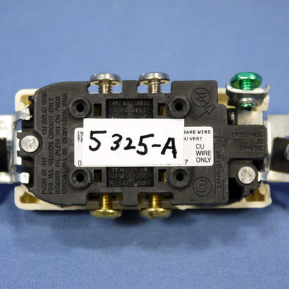 Leviton 5325-A Almond Decora Receptacle Duplex Wall Outlet 5-15R Bulk 5A 125V