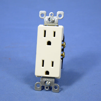 Leviton 5325-A Almond Decora Receptacle Duplex Wall Outlet 5-15R Bulk 5A 125V